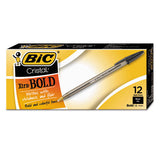 BIC® Cristal Xtra Bold Ballpoint Pen, Stick, Bold 1.6 Mm, Black Ink, Clear Barrel, Dozen freeshipping - TVN Wholesale