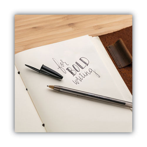 BIC® Cristal Xtra Bold Ballpoint Pen, Stick, Bold 1.6 Mm, Black Ink, Clear Barrel, Dozen freeshipping - TVN Wholesale