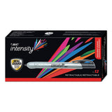 BIC® Intensity Retractable Permanent Marker, Fine Bullet Tip, Black, Dozen freeshipping - TVN Wholesale