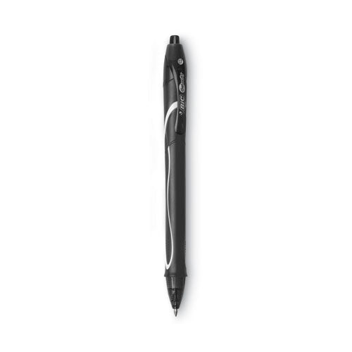 BIC® Gel-ocity Quick Dry Gel Pen, Retractable, Medium 0.7 Mm, Black Ink, Black Barrel, Dozen freeshipping - TVN Wholesale