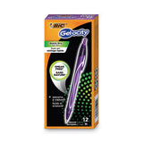 BIC® Gel-ocity Quick Dry Gel Pen, Retractable, Medium 0.7 Mm, Purple Ink, Purple Barrel, Dozen freeshipping - TVN Wholesale