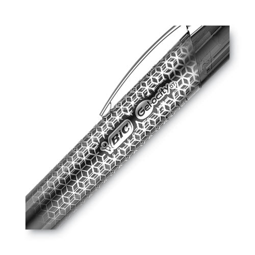 BIC® Gel-ocity Ultra Gel Pen, Retractable, Medium 0.7 Mm, Black Ink, Black Barrel, Dozen freeshipping - TVN Wholesale