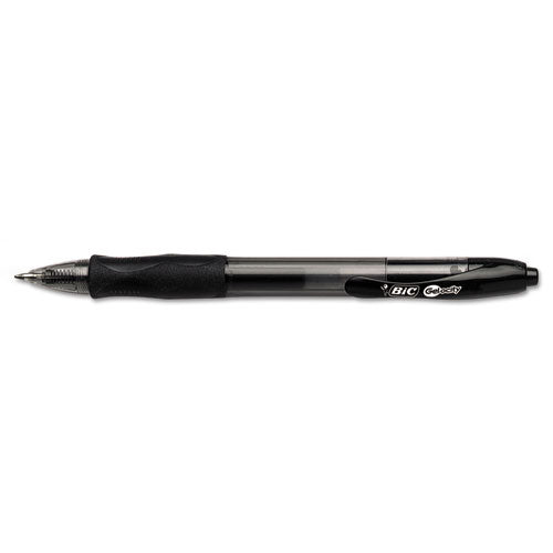 BIC® Gel-ocity Gel Pen, Retractable, Medium 0.7 Mm, Black Ink, Translucent Black Barrel, Dozen freeshipping - TVN Wholesale