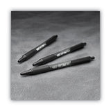 BIC® Soft Feel Ballpoint Pen, Retractable, Fine 0.8 Mm, Black Ink, Black Barrel, Dozen freeshipping - TVN Wholesale