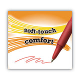BIC® Soft Feel Ballpoint Pen, Retractable, Medium 1 Mm, Red Ink, Red Barrel, Dozen freeshipping - TVN Wholesale