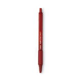 BIC® Soft Feel Ballpoint Pen, Retractable, Medium 1 Mm, Red Ink, Red Barrel, Dozen freeshipping - TVN Wholesale