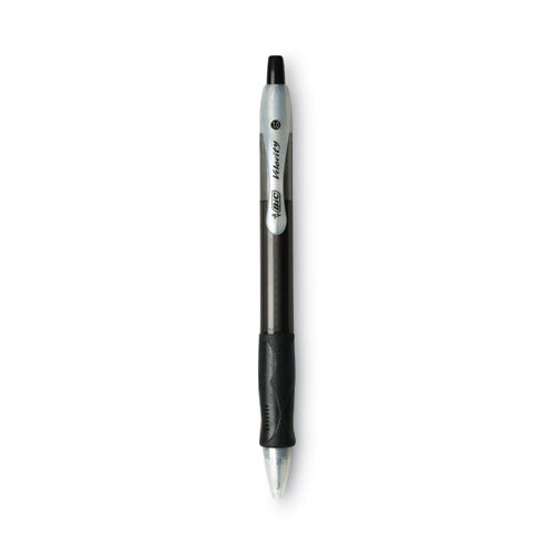 BIC® Velocity Easy Glide Ballpoint Pen, Retractable, Medium 1 Mm, Black Ink, Translucent Black Barrel, Dozen freeshipping - TVN Wholesale