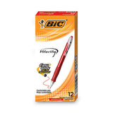 BIC® Velocity Easy Glide Ballpoint Pen, Retractable, Medium 1 Mm, Red Ink, Translucent Red Barrel, Dozen freeshipping - TVN Wholesale