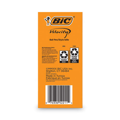 BIC® Velocity Easy Glide Ballpoint Pen Value Pack, Retractable, Medium 1 Mm, Blue Ink, Blue Barrel, 36-pack freeshipping - TVN Wholesale
