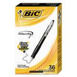 BIC® Velocity Easy Glide Ballpoint Pen Value Pack, Retractable, Medium 1 Mm, Black Ink, Black Barrel, 36-pack freeshipping - TVN Wholesale