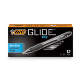 BIC® Glide Bold Ballpoint Pen, Retractable, Bold 1.6 Mm, Black Ink, Smoke Barrel, Dozen freeshipping - TVN Wholesale