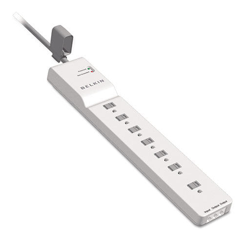 Belkin® Home-office Surge Protector, 7 Outlets, 6 Ft Cord, 2320 Joules, White freeshipping - TVN Wholesale