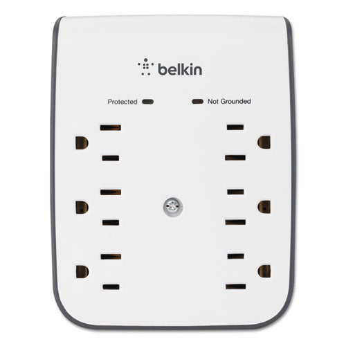Belkin® Surgeplus Usb Wall Mount Charger, 6 Outlets; 2 Usb, White freeshipping - TVN Wholesale