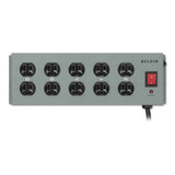 Belkin® Metal Surgemaster Surge Protector, 10 Outlets, 15 Ft Cord, 885 Joules, Dark Gray freeshipping - TVN Wholesale