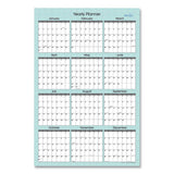 Blue Sky® Picadilly Laminated Erasable Wall Calendar, Geometric Artwork, 36 X 24, White-teal Sheets, 12-month (jan-dec): 2022 freeshipping - TVN Wholesale