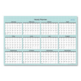 Blue Sky® Picadilly Laminated Erasable Wall Calendar, Geometric Artwork, 36 X 24, White-teal Sheets, 12-month (jan-dec): 2022 freeshipping - TVN Wholesale