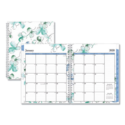 Blue Sky® Lindley Weekly-monthly Planner, Lindley Floral Artwork, 11 X 8.5, White-blue-green Cover, 12-month (jan To Dec): 2022 freeshipping - TVN Wholesale