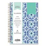 Blue Sky® Day Designer Tile Weekly-monthly Planner, Tile Artwork, 8 X 5, Blue-white Cover, 12-month (jan To Dec): 2022 freeshipping - TVN Wholesale