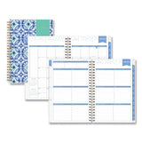Blue Sky® Day Designer Tile Weekly-monthly Planner, Tile Artwork, 8 X 5, Blue-white Cover, 12-month (jan To Dec): 2022 freeshipping - TVN Wholesale