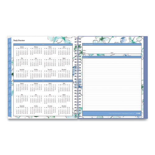 Blue Sky® Lindley Monthly Planner, Lindley Floral Artwork, 10 X 8, White-blue-green Cover, 12-month (jan To Dec): 2022 freeshipping - TVN Wholesale