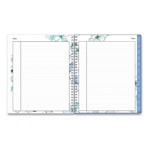 Blue Sky® Lindley Monthly Planner, Lindley Floral Artwork, 10 X 8, White-blue-green Cover, 12-month (jan To Dec): 2022 freeshipping - TVN Wholesale