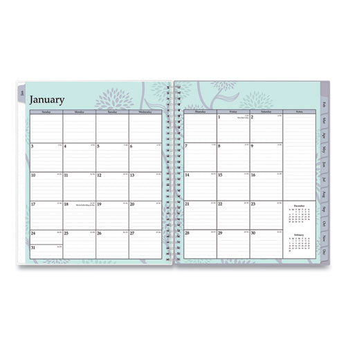 Blue Sky® Rue Du Flore Monthly Planner, Rue Du Flore Artwork, 10 X 8, Jade-lavender Cover, 12-month (jan To Dec): 2022 freeshipping - TVN Wholesale