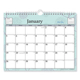 Blue Sky® Rue Du Flore Wall Calendar, Rue Du Flore Artwork, 11 X 8.75, White-jade-lavender Sheets, 12-month (jan To Dec): 2022 freeshipping - TVN Wholesale