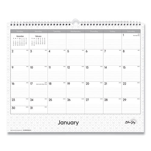 Blue Sky® Enterprise Wall Calendar, Enterprise Geometric Artwork, 15 X 12, White-gray Sheets, 12-month (jan To Dec): 2022 freeshipping - TVN Wholesale