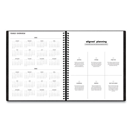 Blue Sky® Aligned Monthly Planner With Built-in Pocket Page, 11 X 9, Black Cover, 12-month (jan To Dec): 2022 freeshipping - TVN Wholesale