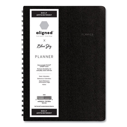 Blue Sky® Aligned Daily Appointment Planner, 8 X 5, Black Cover, 12-month (jan To Dec): 2022 freeshipping - TVN Wholesale