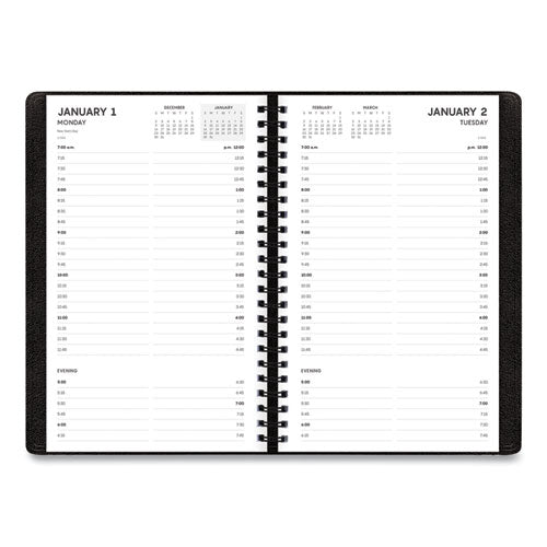 Blue Sky® Aligned Daily Appointment Planner, 8 X 5, Black Cover, 12-month (jan To Dec): 2022 freeshipping - TVN Wholesale