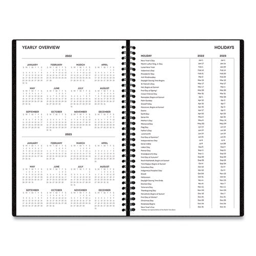 Blue Sky® Aligned Daily Appointment Planner, 8 X 5, Black Cover, 12-month (jan To Dec): 2022 freeshipping - TVN Wholesale