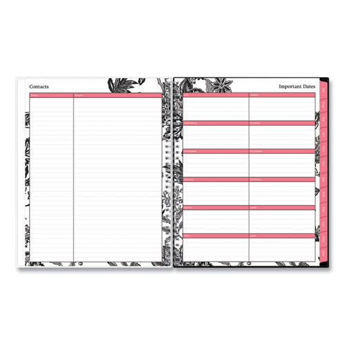 Blue Sky® Analeis Create-your-own Cover Weekly-monthly Planner, Floral, 11 X 8.5, White-black Cover, 12-month (july-june): 2021-2022 freeshipping - TVN Wholesale