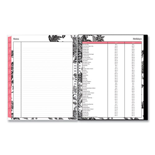 Blue Sky® Analeis Create-your-own Cover Weekly-monthly Planner, Floral, 11 X 8.5, White-black Cover, 12-month (july-june): 2021-2022 freeshipping - TVN Wholesale