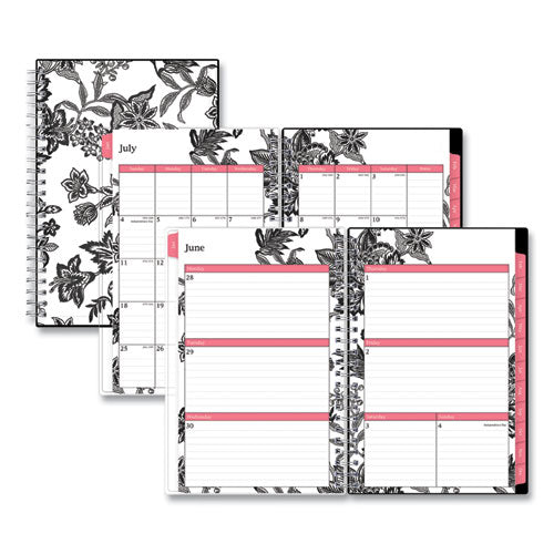 Blue Sky® Analeis Create-your-own Cover Weekly-monthly Planner, Floral, 8 X 5, White-black Cover, 12-month (july To June): 2021 To 2022 freeshipping - TVN Wholesale