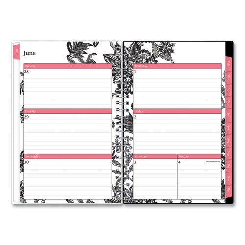 Blue Sky® Analeis Create-your-own Cover Weekly-monthly Planner, Floral, 8 X 5, White-black Cover, 12-month (july To June): 2021 To 2022 freeshipping - TVN Wholesale