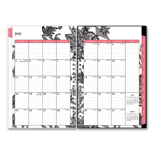 Blue Sky® Analeis Create-your-own Cover Weekly-monthly Planner, Floral, 8 X 5, White-black Cover, 12-month (july To June): 2021 To 2022 freeshipping - TVN Wholesale