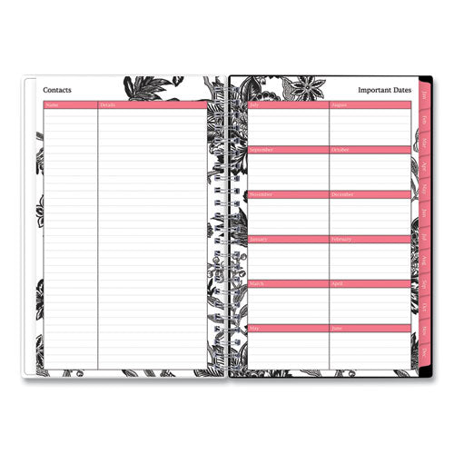 Blue Sky® Analeis Create-your-own Cover Weekly-monthly Planner, Floral, 8 X 5, White-black Cover, 12-month (july To June): 2021 To 2022 freeshipping - TVN Wholesale