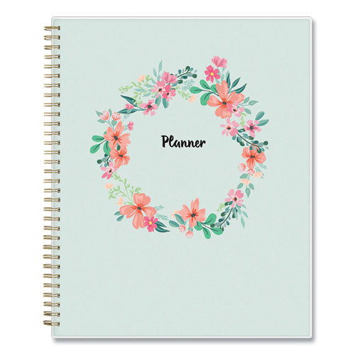 Blue Sky® Laurel Academic Year Weekly-monthly Planner, Floral Artwork, 11 X 8.5, Green-pink Cover, 12-month (july-june): 2021-2022 freeshipping - TVN Wholesale