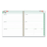 Blue Sky® Laurel Academic Year Weekly-monthly Planner, Floral Artwork, 11 X 8.5, Green-pink Cover, 12-month (july-june): 2021-2022 freeshipping - TVN Wholesale