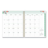 Blue Sky® Laurel Academic Year Weekly-monthly Planner, Floral Artwork, 11 X 8.5, Green-pink Cover, 12-month (july-june): 2021-2022 freeshipping - TVN Wholesale