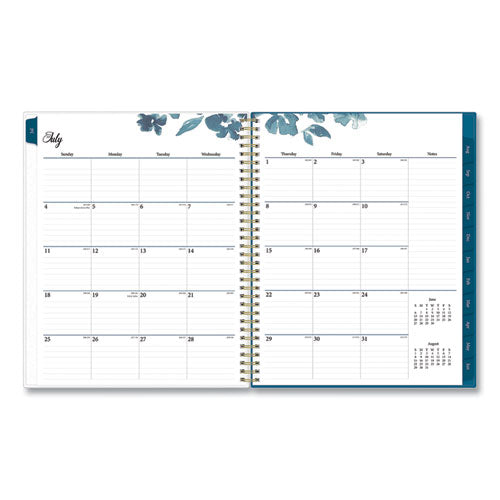 Blue Sky® Bakah Blue Academic Year Weekly-monthly Planner, Floral Artwork, 11 X 8.5, Blue-white Cover, 12-month (july-june): 2021-2022 freeshipping - TVN Wholesale
