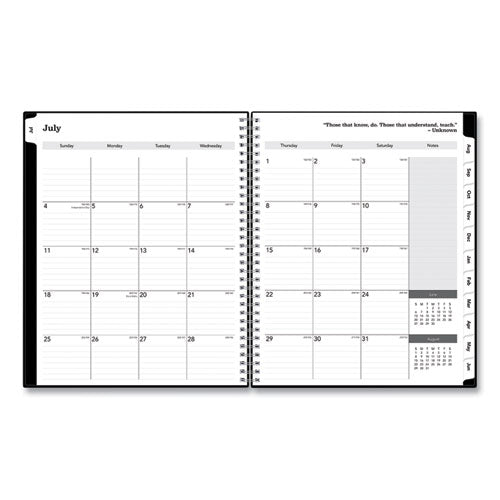 Blue Sky® Solid Black Teacher's Weekly-monthly Lesson Planner, Two-page Spread (nine Classes), 11 X 8.5, Black Cover, 2021 To 2022 freeshipping - TVN Wholesale