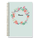 Blue Sky® Laurel Weekly-monthly Planner, Laurel Floral Artwork, 8 X 5, Green-pink-orange Cover, 12-month (jan To Dec): 2022 freeshipping - TVN Wholesale