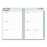 Blue Sky® Laurel Weekly-monthly Planner, Laurel Floral Artwork, 8 X 5, Green-pink-orange Cover, 12-month (jan To Dec): 2022 freeshipping - TVN Wholesale