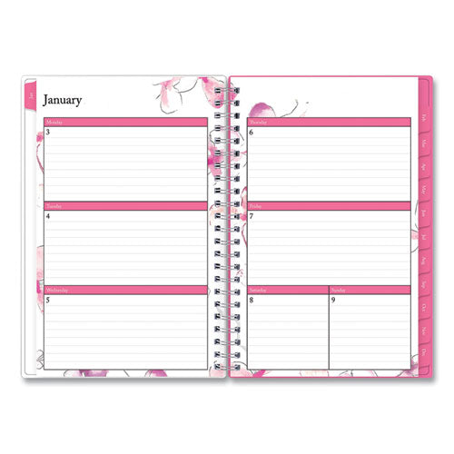 Blue Sky® Breast Cancer Awareness Create-your-own Cover Weekly-monthly Planner, Orchid Artwork, 8 X 5, 12-month (jan-dec): 2022 freeshipping - TVN Wholesale