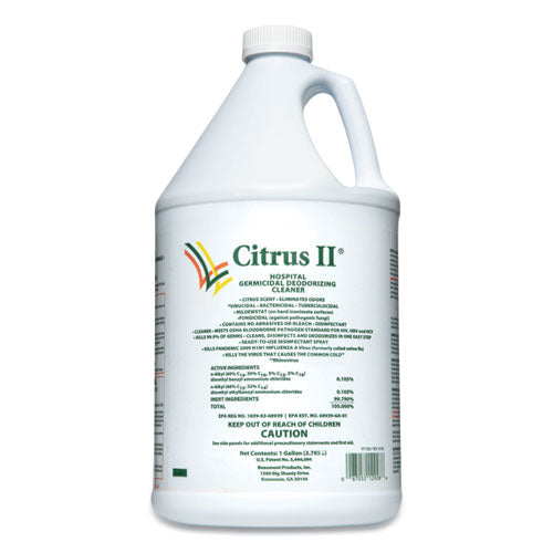 Citrus II® Hospital Germicidal Deodorizing Cleaner, Citrus Scented, 1 Gal Bottle, 4-carton freeshipping - TVN Wholesale