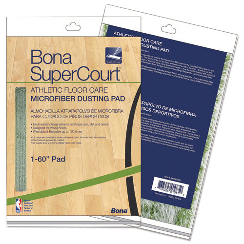 Bona® Supercourt Athletic Floor Care Microfiber Dusting Pad, 60", Green freeshipping - TVN Wholesale