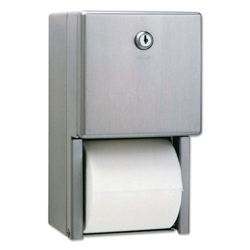 Bobrick Stainless Steel 2-roll Tissue Dispenser, 6 1-16 X 5 15-16 X 11, Stainless Steel freeshipping - TVN Wholesale