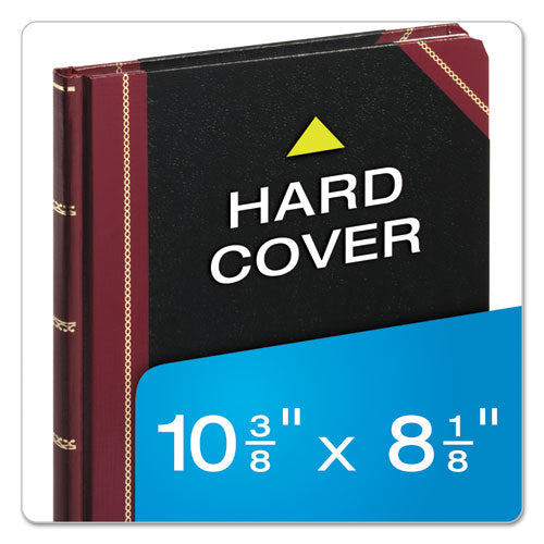 Boorum & Pease® Extra-durable Bound Book, Single-page 5-column Accounting, Black-maroon-gold Cover, 10.13 X 7.78 Sheets, 150 Sheets-book freeshipping - TVN Wholesale